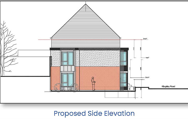 Lot: 82 - LAND WITH PLANNING FOR TWO FLATS -